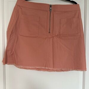 Madewell Dusty Rose Mini Skirt with Front Zip